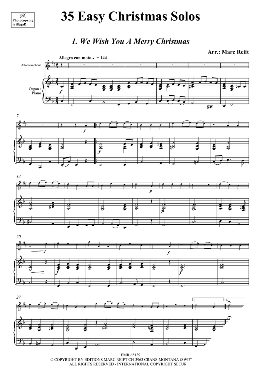 35 Easy Christmas Solos 35 Easy Christmas Solos Alto Saxophone scores gallery preview page 3