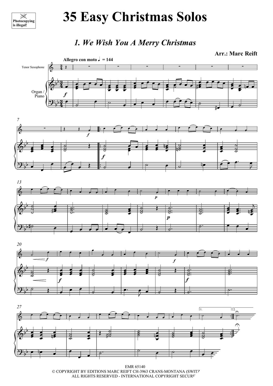 35 Easy Christmas Solos 35 Easy Christmas Solos Tenor Saxophone scores gallery preview page 3