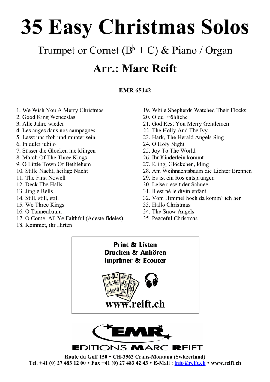 35 Easy Christmas Solos 35 Easy Christmas Solos Cornet scores gallery preview page 2