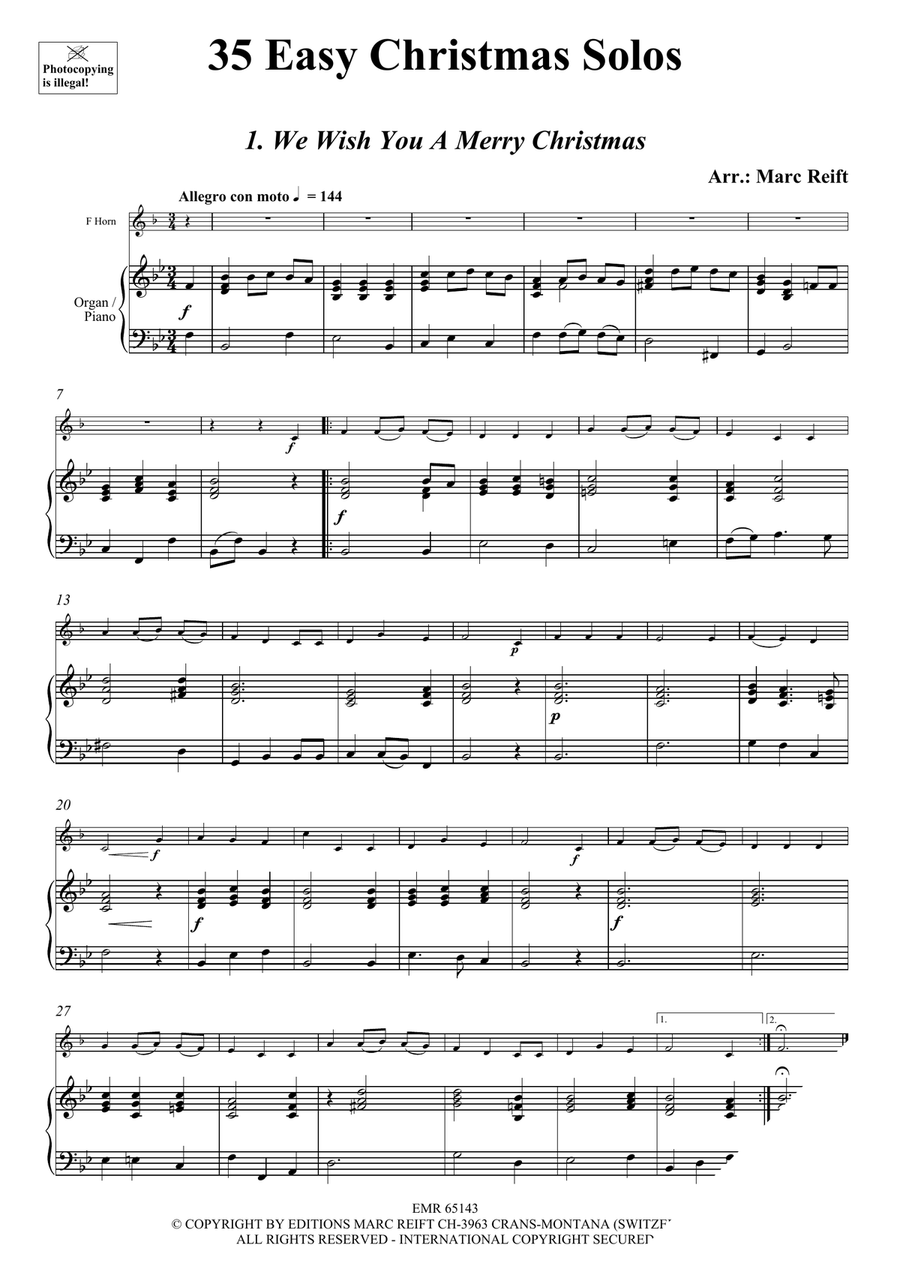 35 Easy Christmas Solos 35 Easy Christmas Solos Horn scores gallery preview page 3