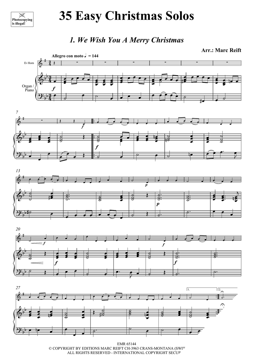 35 Easy Christmas Solos 35 Easy Christmas Solos Horn scores gallery preview page 3