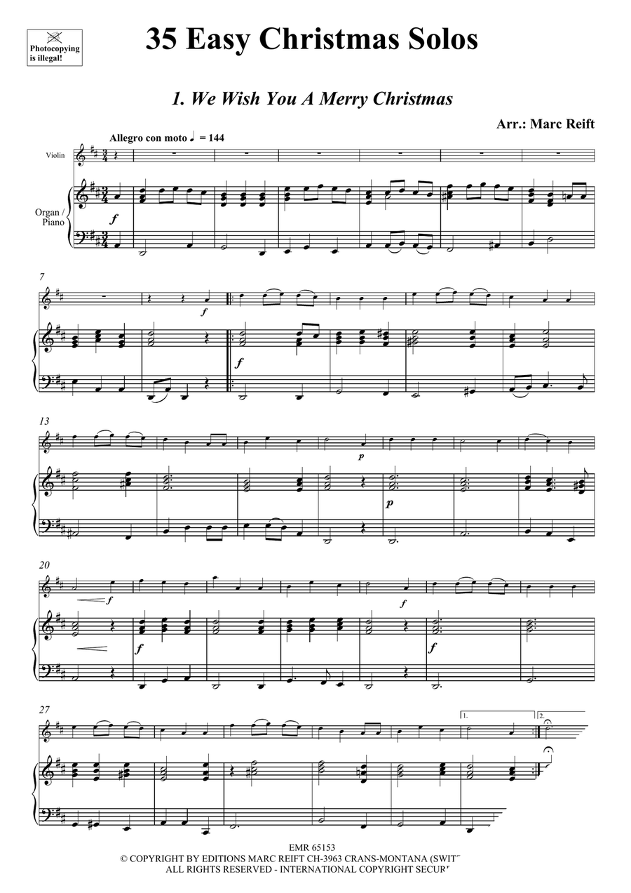 35 Easy Christmas Solos 35 Easy Christmas Solos Violin Solo scores gallery preview page 3