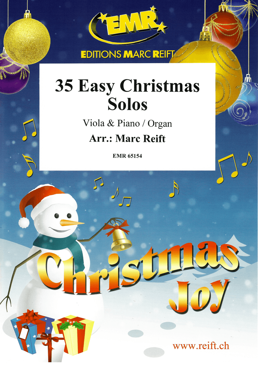 35 Easy Christmas Solos Viola scores gallery preview page 1