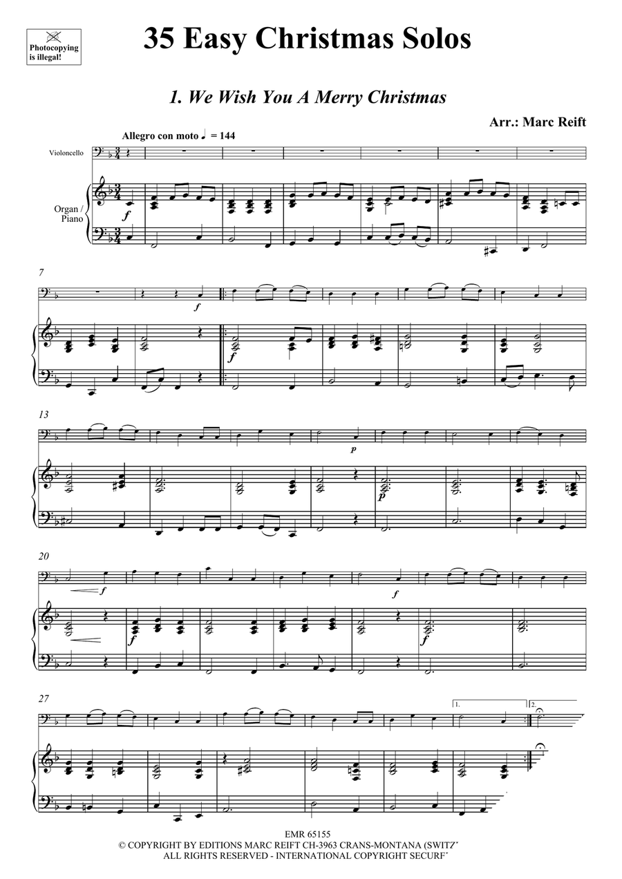 35 Easy Christmas Solos Organ scores gallery preview page 3