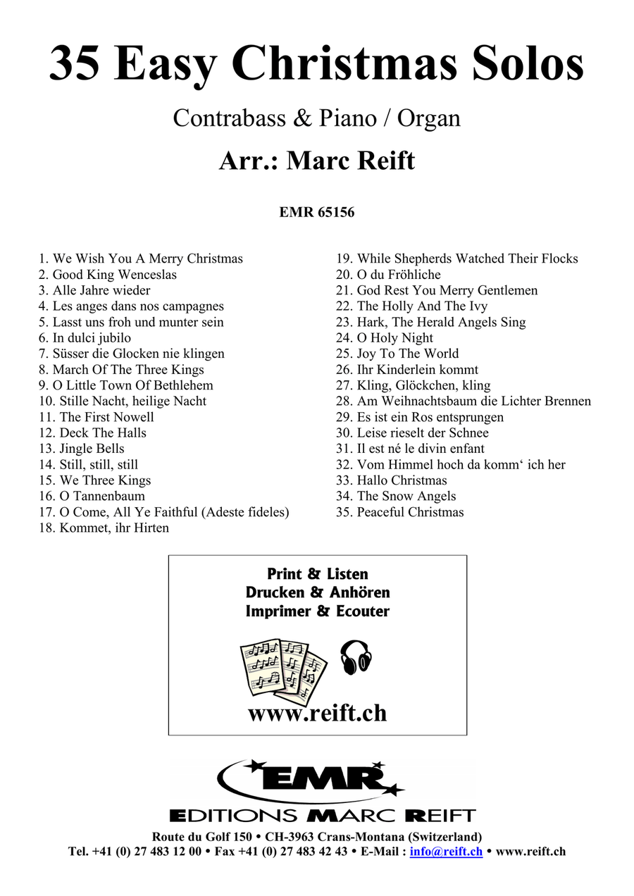 35 Easy Christmas Solos 35 Easy Christmas Solos Double Bass scores gallery preview page 2