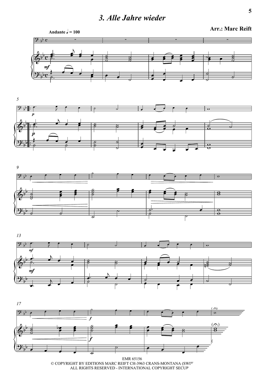 35 Easy Christmas Solos 35 Easy Christmas Solos Double Bass scores gallery preview page 5