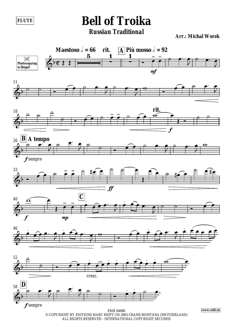 Bell of Troika Bell of Troika Flute Solo scores gallery preview page 3