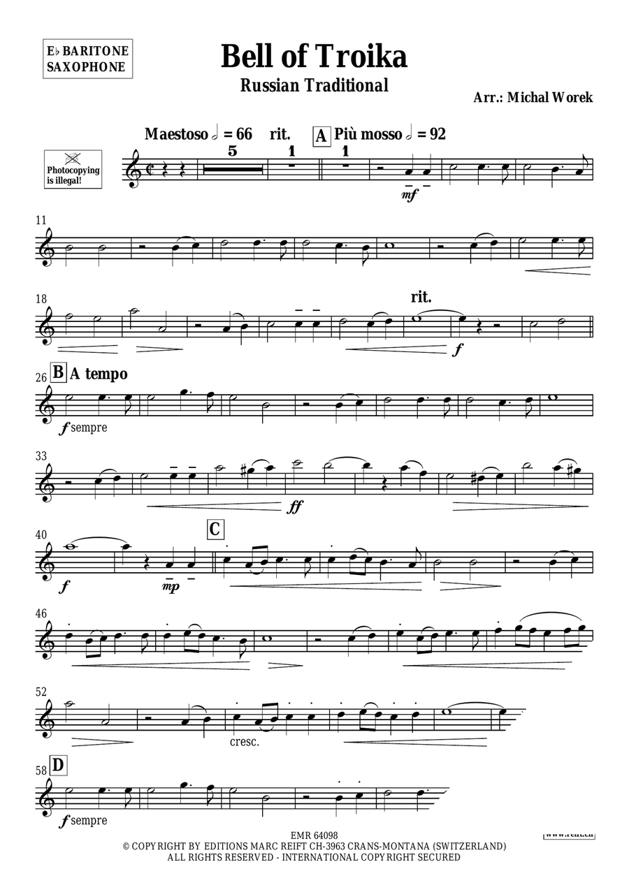 Bell of Troika Bell of Troika Baritone Saxophone scores gallery preview page 3