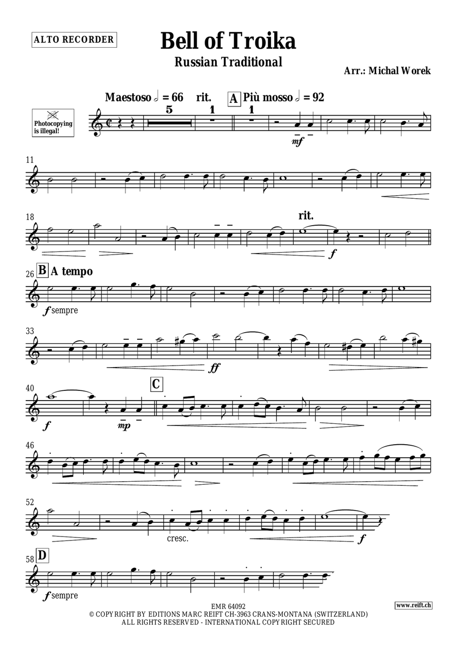 Bell of Troika Bell of Troika Alto Recorder scores gallery preview page 3
