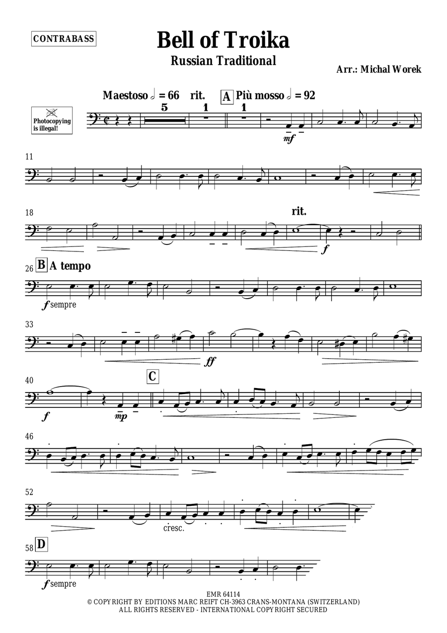Bell of Troika Bell of Troika Double Bass scores gallery preview page 3