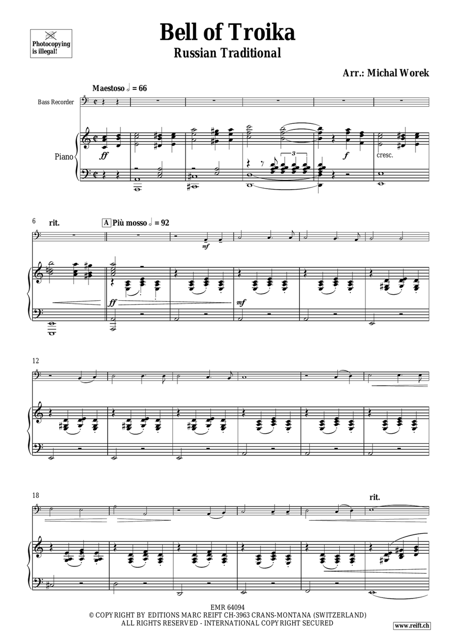 Bell of Troika Bell of Troika Bass Recorder scores gallery preview page 4