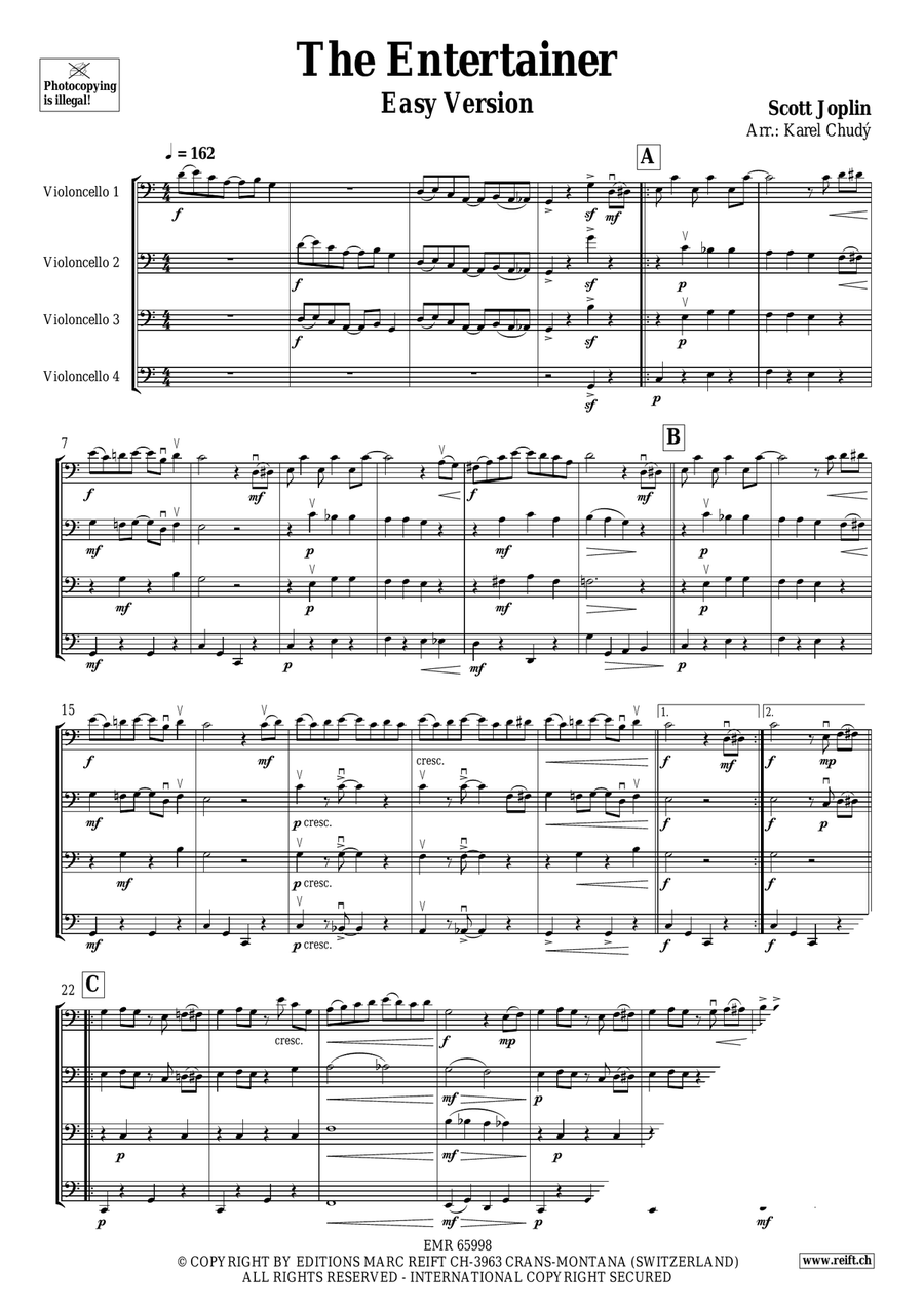 The Entertainer The Entertainer Cello scores gallery preview page 3