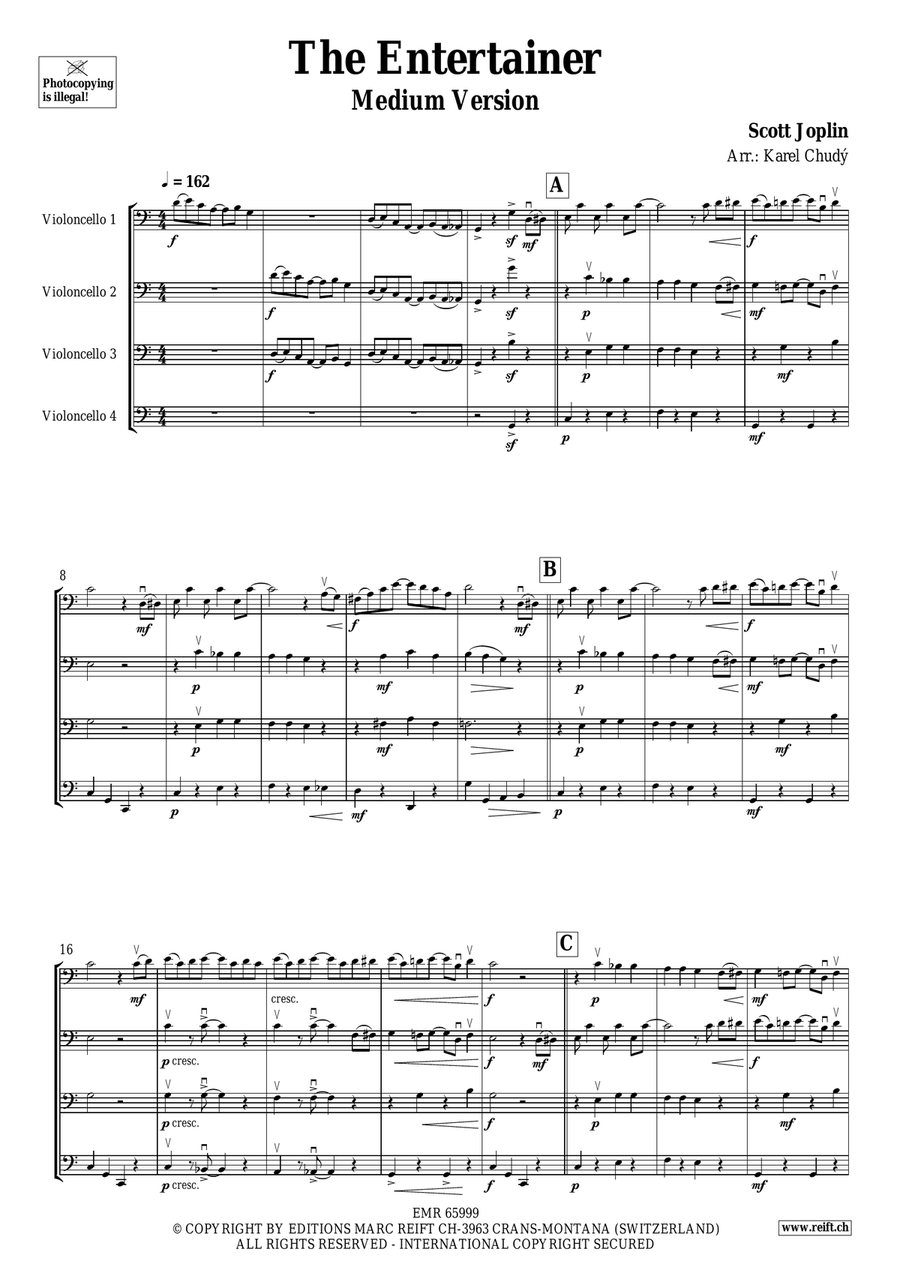 The Entertainer The Entertainer Cello scores gallery preview page 3