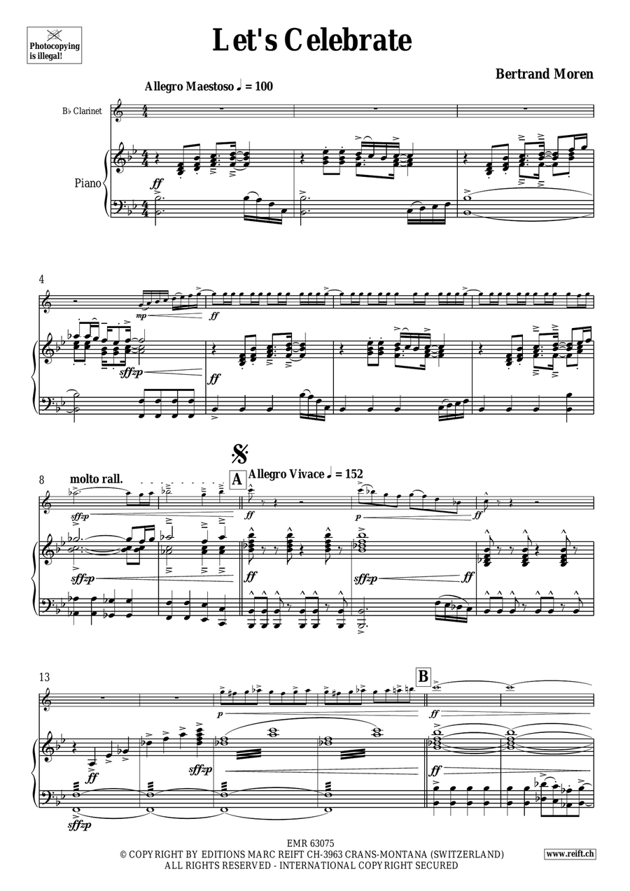 Let's Celebrate Let's Celebrate Clarinet Solo scores gallery preview page 4
