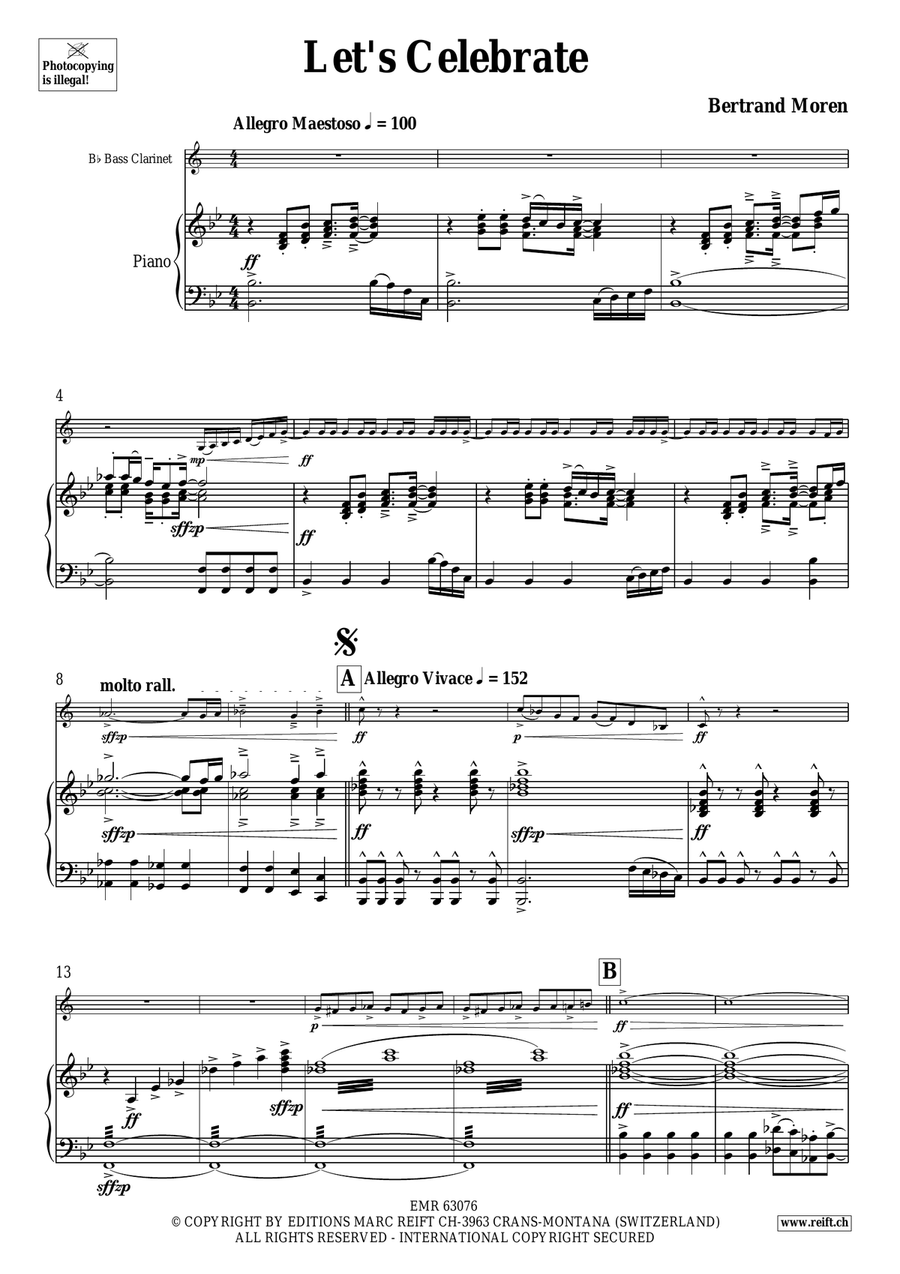 Let's Celebrate Let's Celebrate Bass Clarinet scores gallery preview page 4