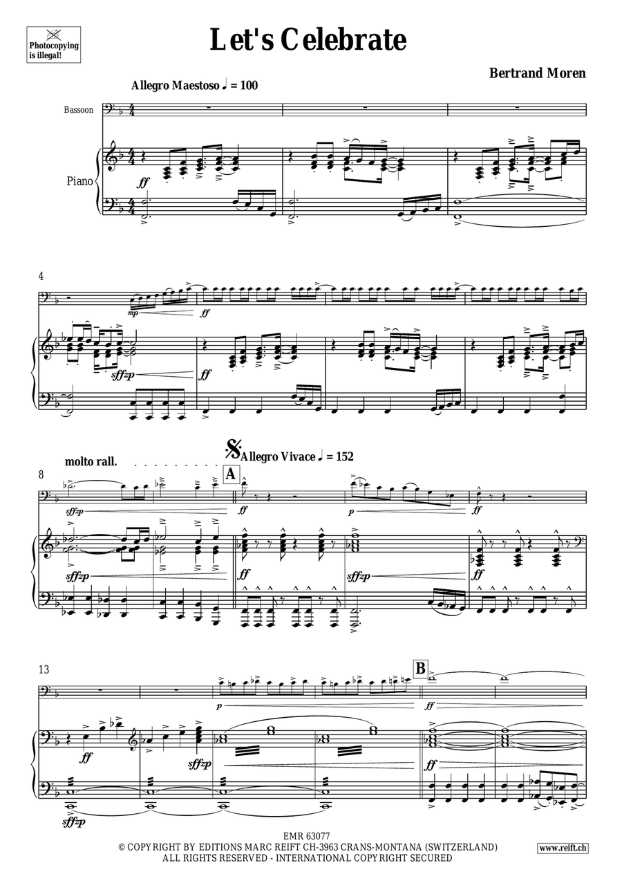 Let's Celebrate Let's Celebrate Bassoon Solo scores gallery preview page 4