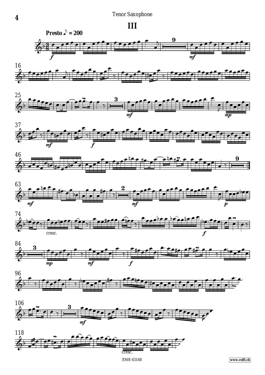 Concerto Concerto Tenor Saxophone scores gallery preview page 3