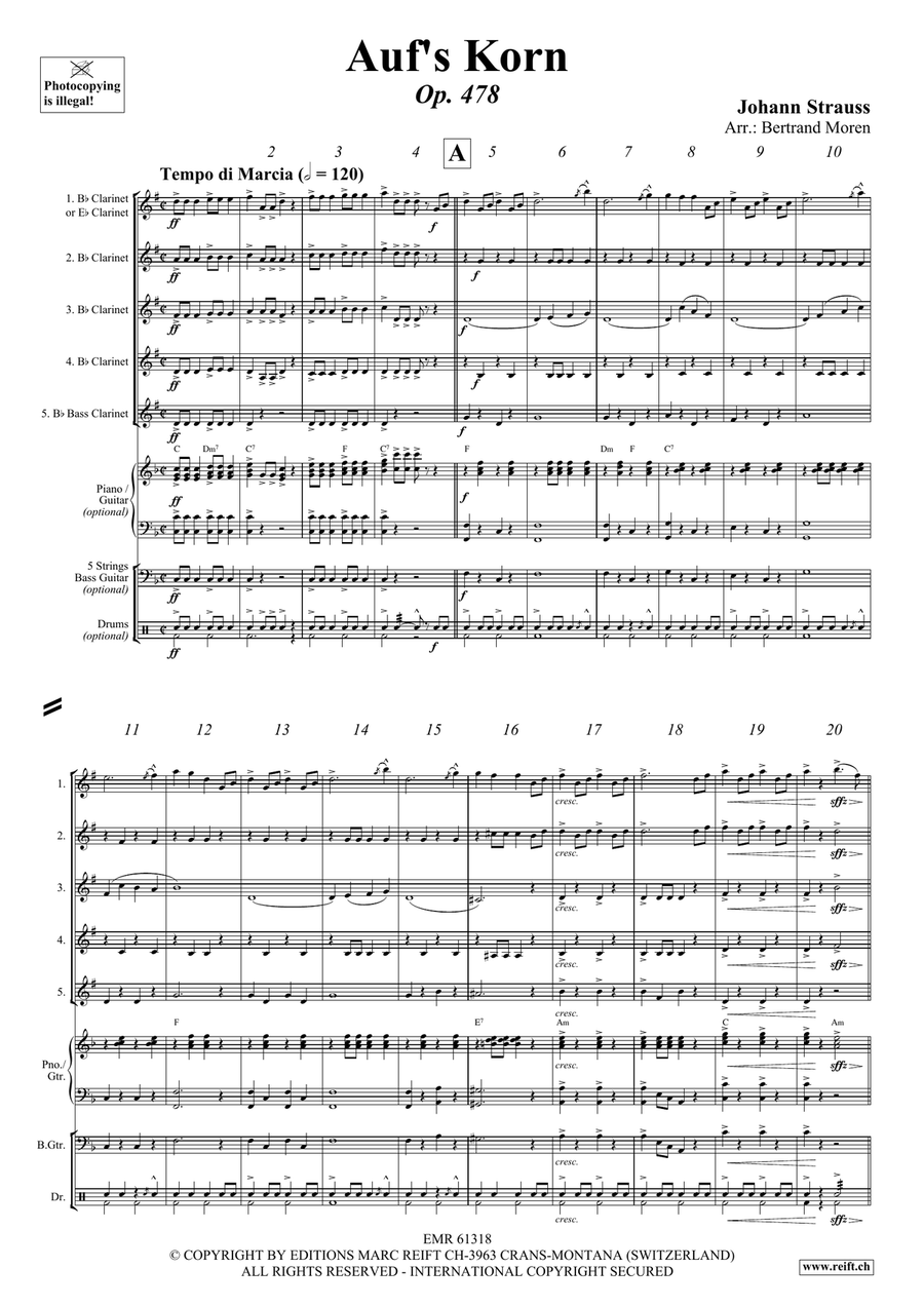 Auf's Korn Auf's Korn Clarinet Quintet scores gallery preview page 3