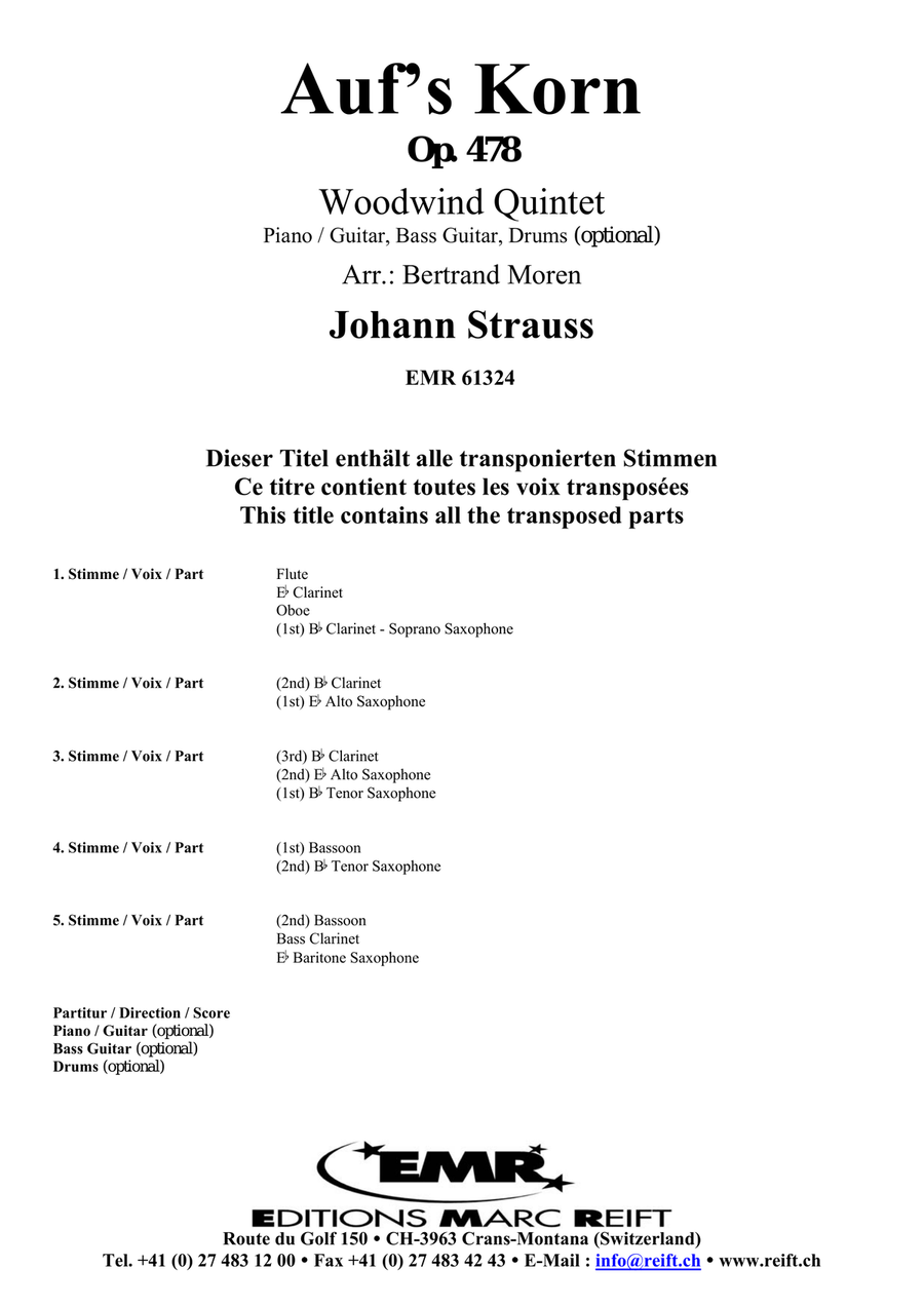 Auf's Korn Auf's Korn Woodwind Quintet scores gallery preview page 2