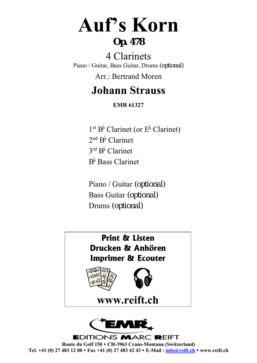Auf's Korn Auf's Korn Clarinet Quartet scores gallery preview page 2