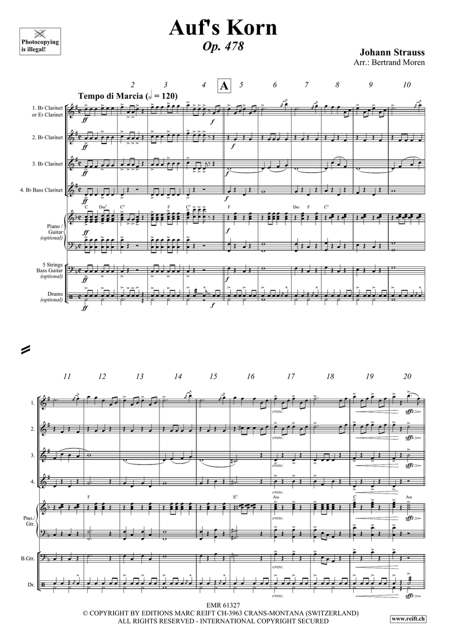 Auf's Korn Auf's Korn Clarinet Quartet scores gallery preview page 3