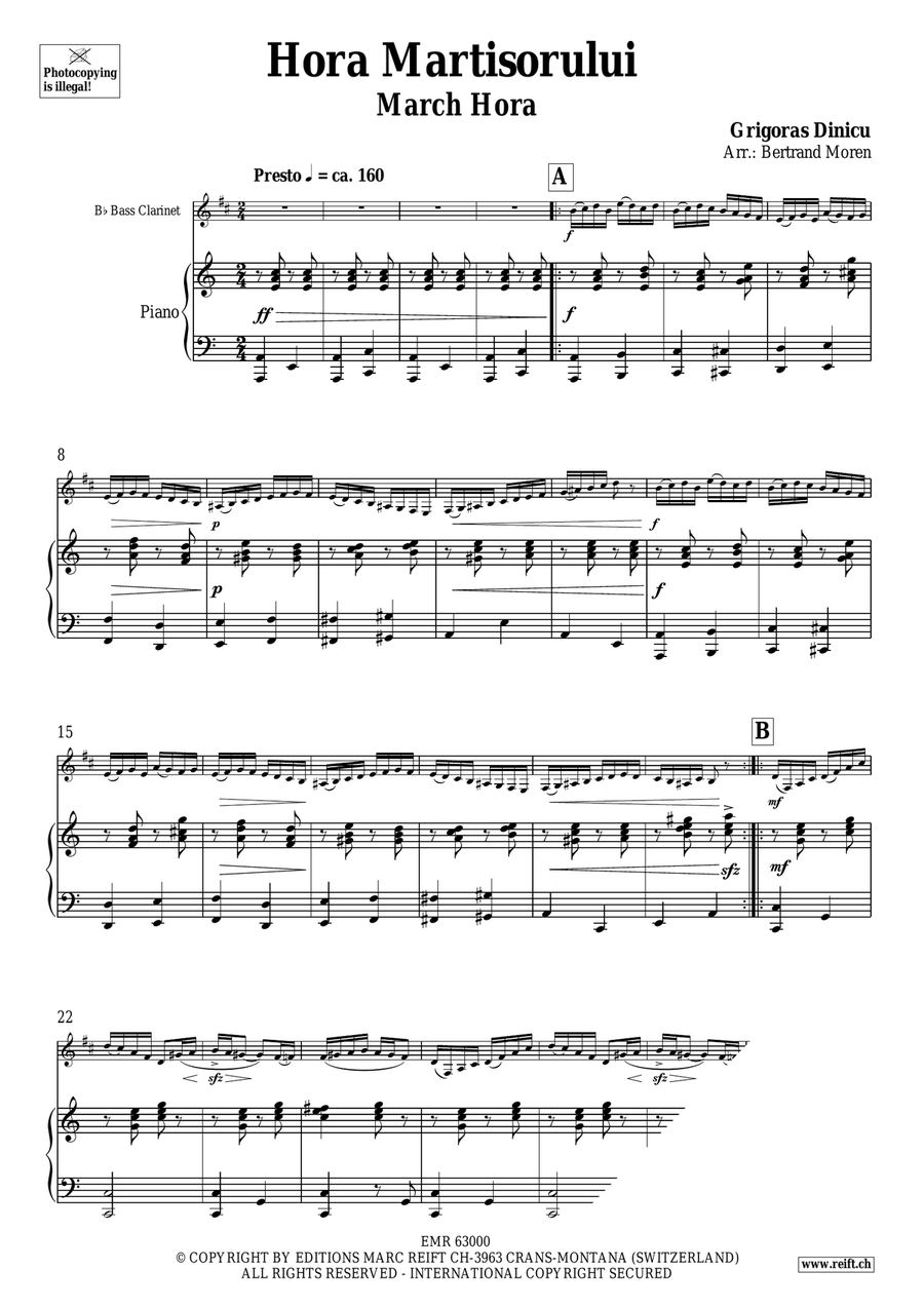 Hora Martisorului Hora Martisorului Bass Clarinet scores gallery preview page 4