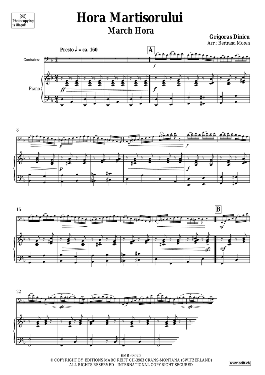 Hora Martisorului Hora Martisorului Double Bass scores gallery preview page 4