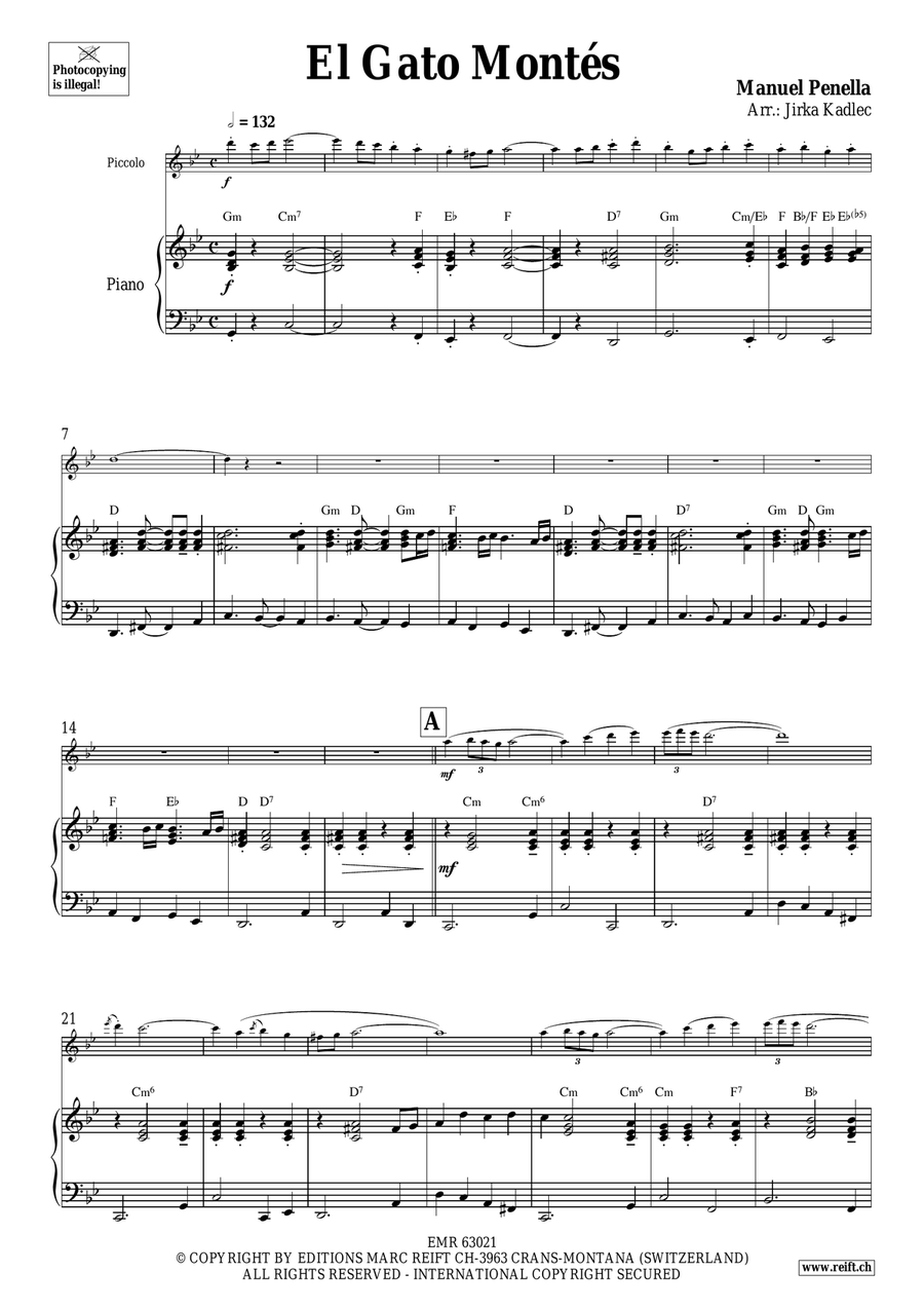 El Gato Montés by Manuel Penella Piccolo - Sheet Music page 4