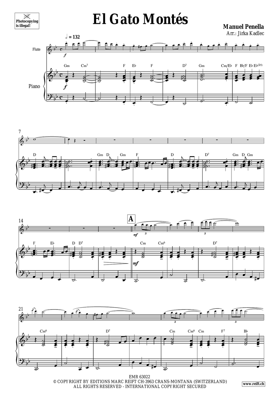 El Gato Montés by Manuel Penella Flute Solo - Sheet Music page 4
