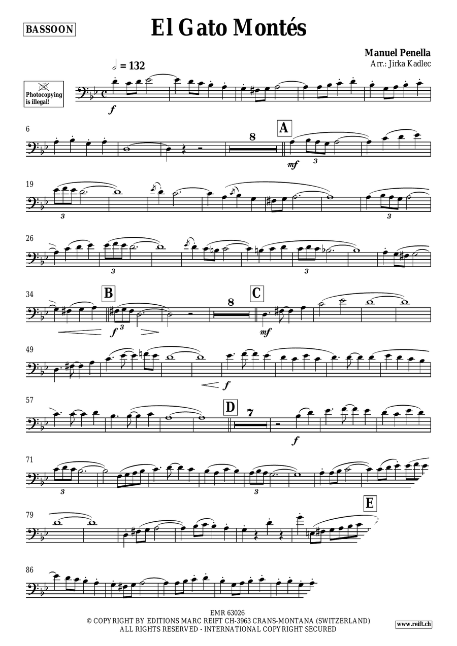 El Gato Montés by Manuel Penella Bassoon Solo - Sheet Music page 3