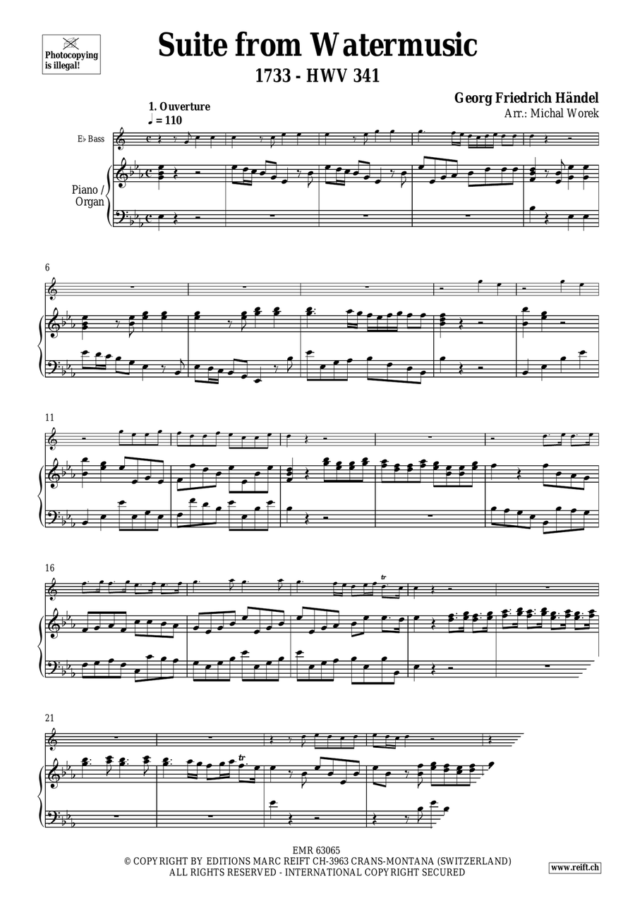 Suite from Watermusic Suite from Watermusic Organ scores gallery preview page 4