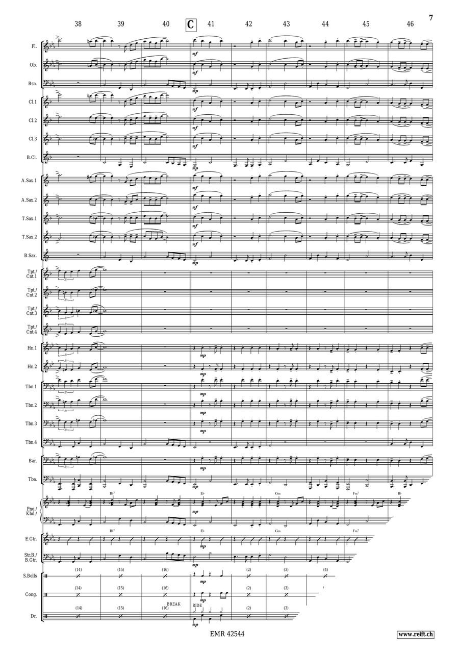 Silver Bells Silver Bells Concert Band scores gallery preview page 8