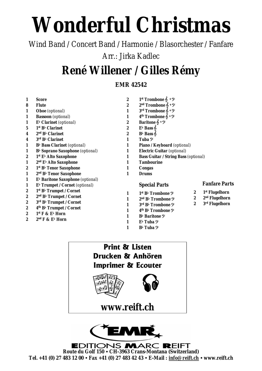 Wonderful Christmas Wonderful Christmas Concert Band scores gallery preview page 2