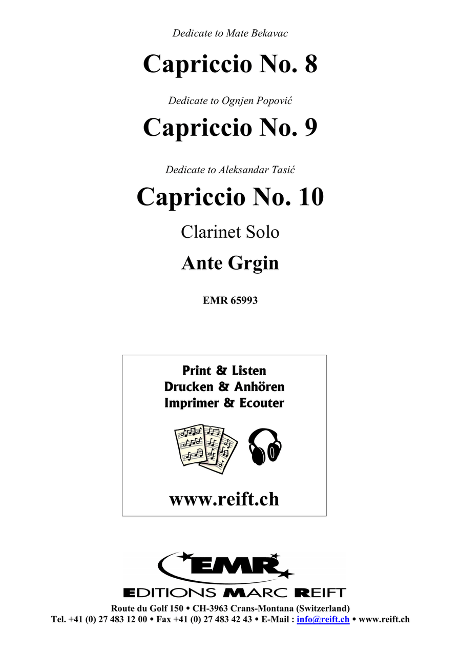 Capriccio No. 8, 9 & 10 Capriccio No. 8, 9 & 10 Clarinet Solo scores gallery preview page 2