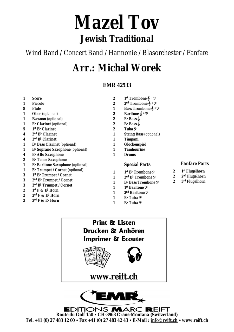 Mazel Tov Mazel Tov Concert Band scores gallery preview page 2