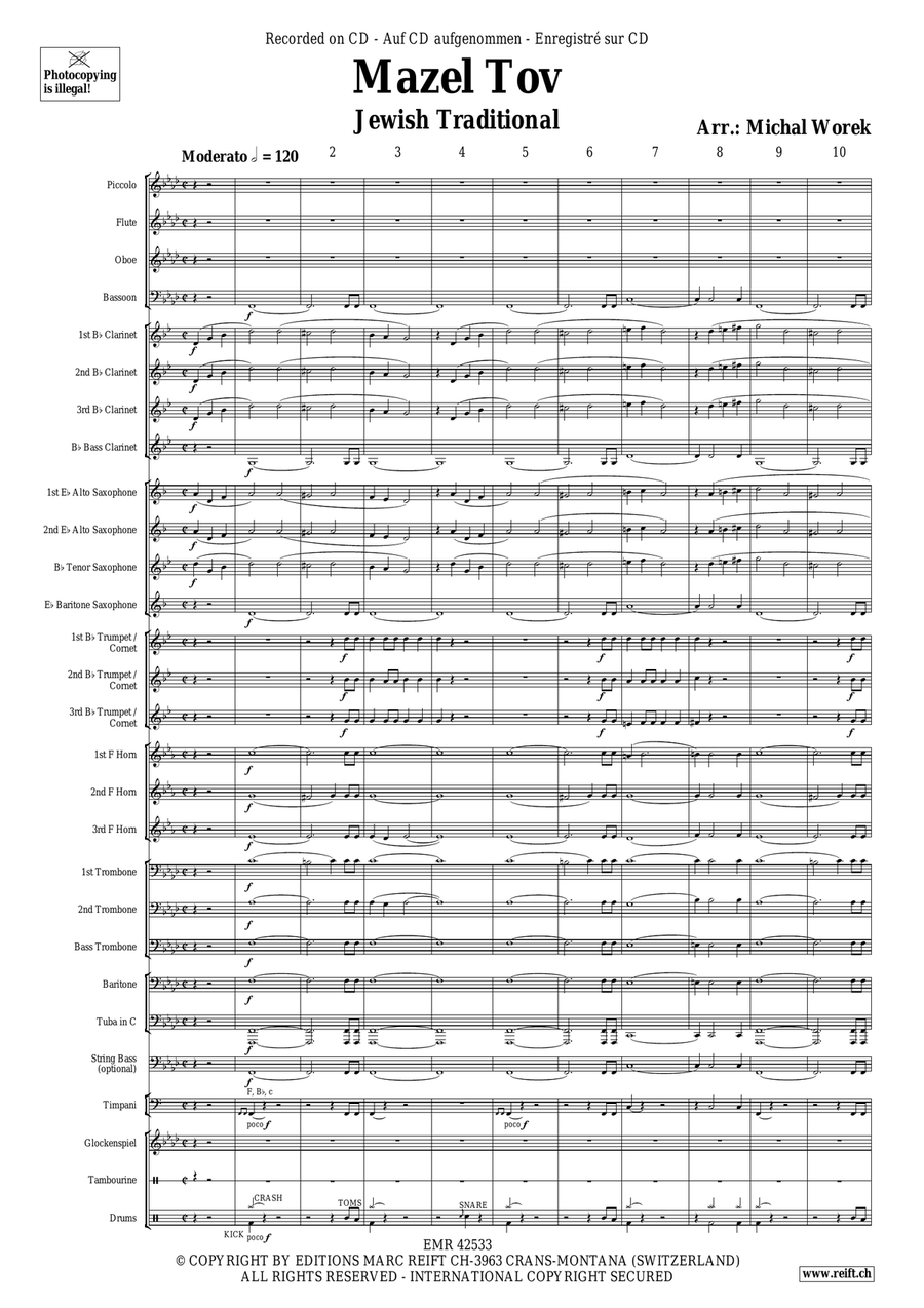 Mazel Tov Mazel Tov Concert Band scores gallery preview page 4