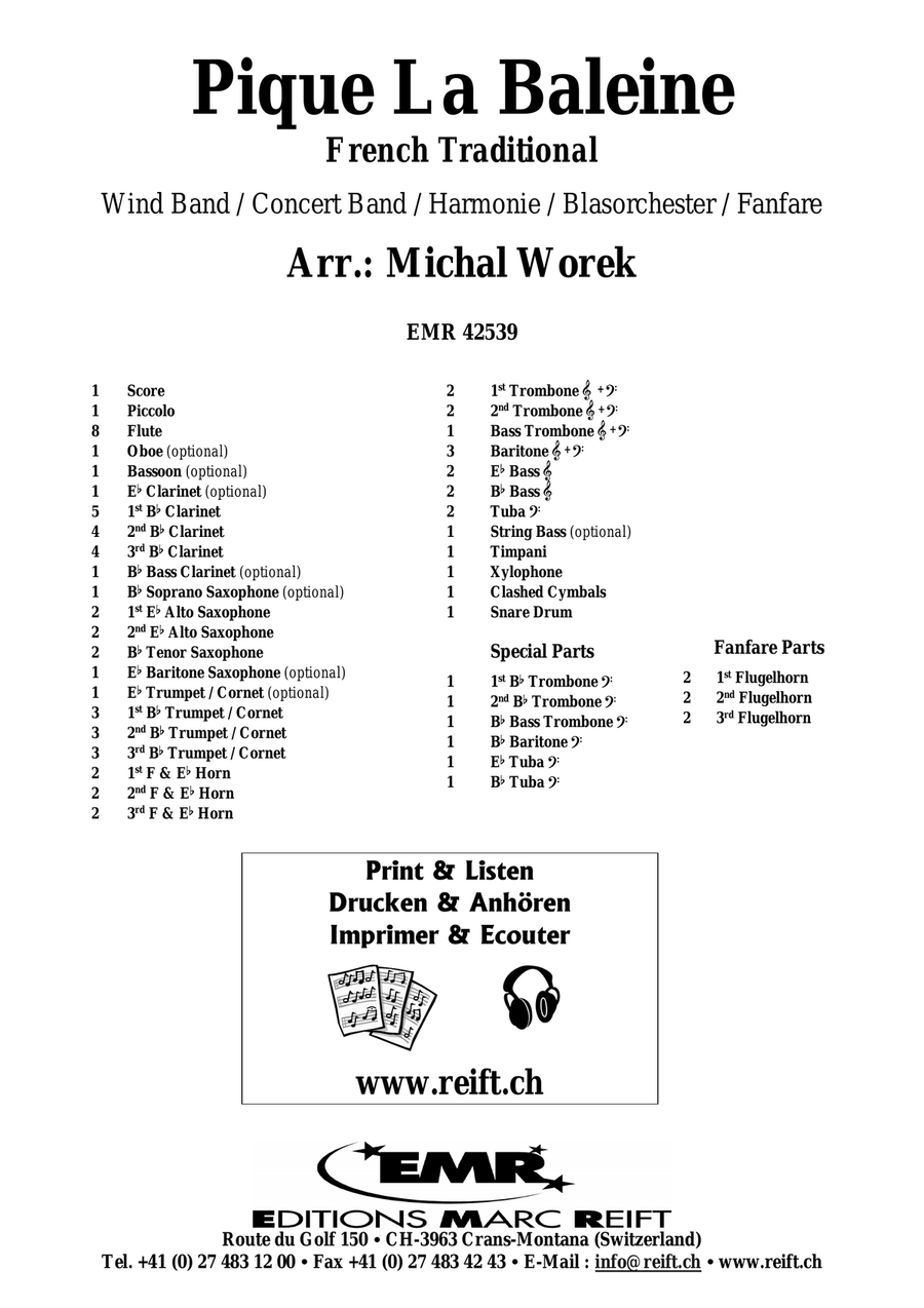 Pique La Baleine Pique La Baleine Concert Band scores gallery preview page 2