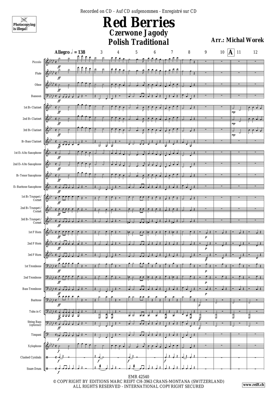 Red Berries Red Berries Concert Band scores gallery preview page 4