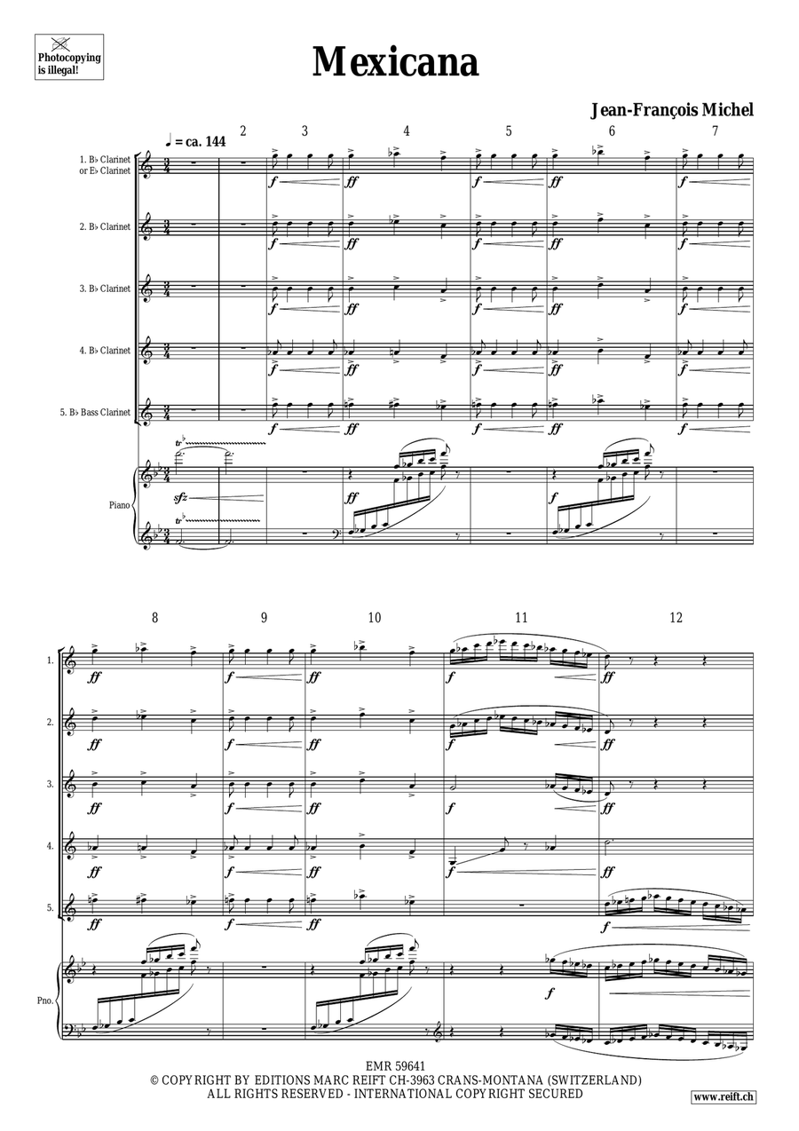 Mexicana Mexicana Clarinet scores gallery preview page 4