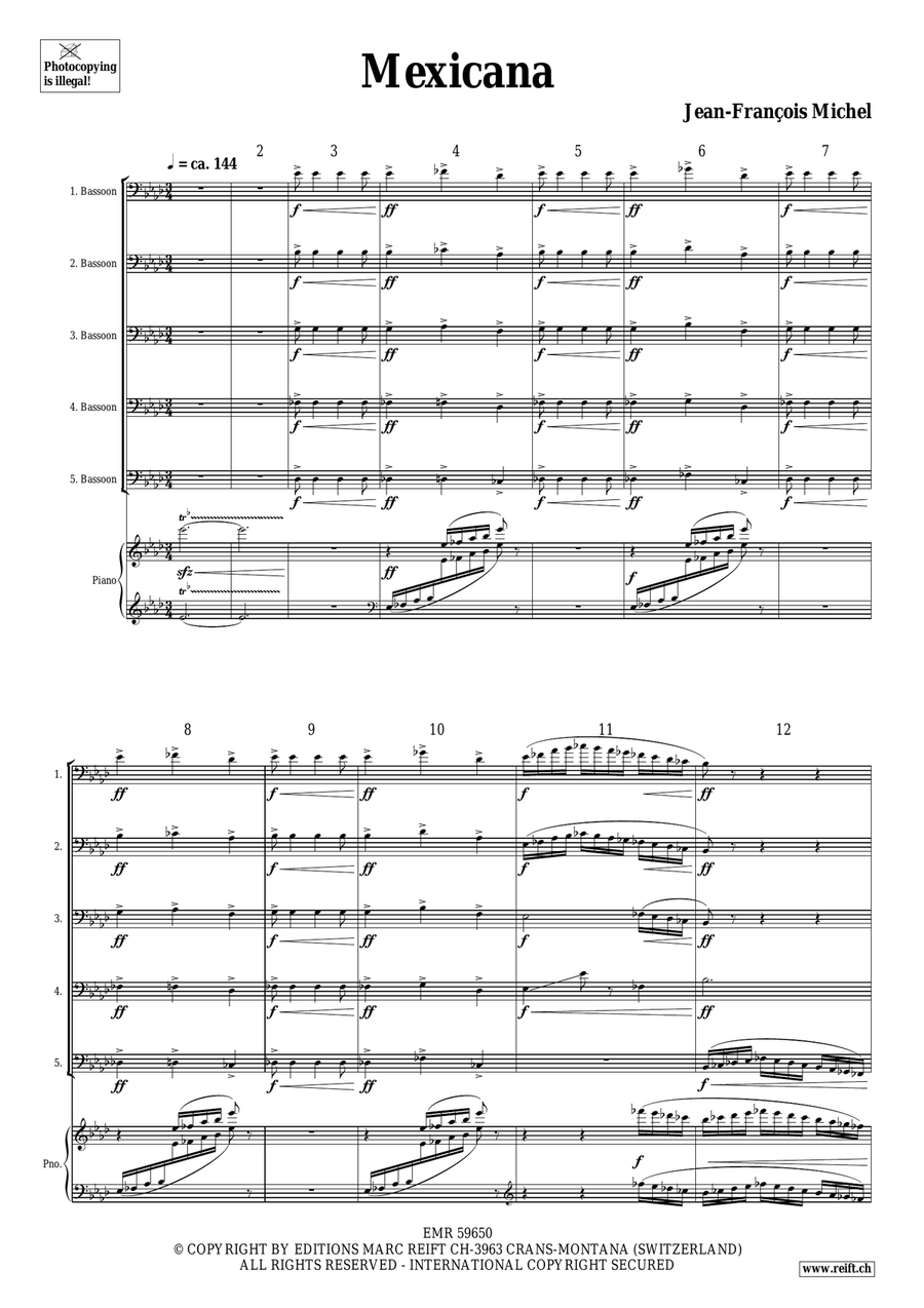 Mexicana Mexicana Bassoon scores gallery preview page 4