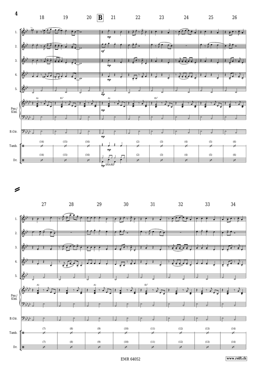 Noël en Calèche Noël en Calèche Clarinet Quintet scores gallery preview page 4