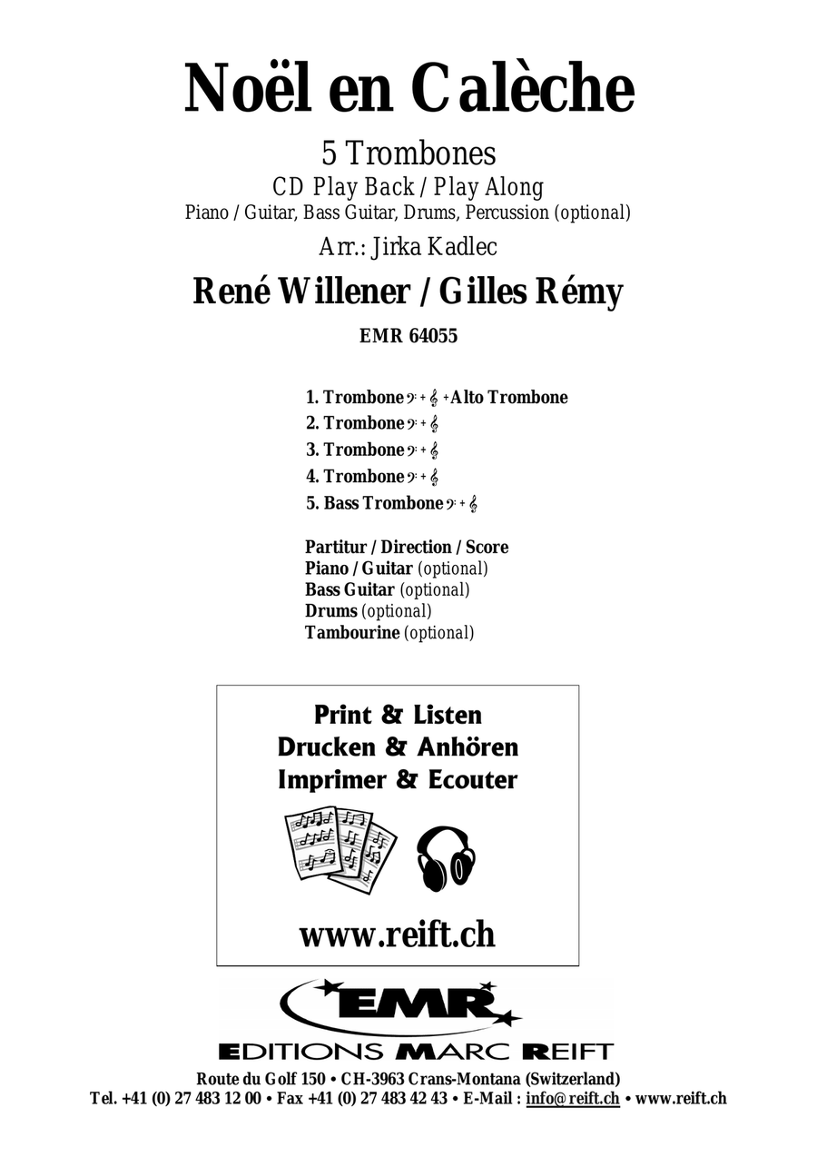 Noël en Calèche Noël en Calèche Trombone scores gallery preview page 2