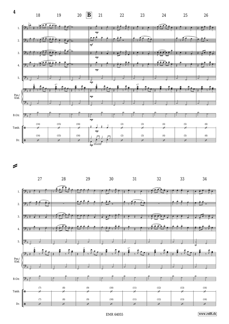 Noël en Calèche Noël en Calèche Trombone scores gallery preview page 4