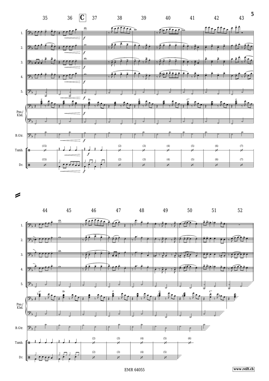 Noël en Calèche Noël en Calèche Trombone scores gallery preview page 5