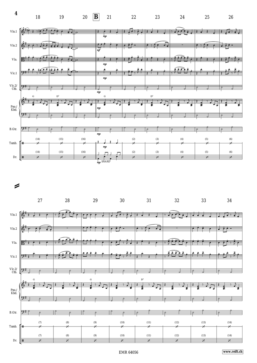 Noël en Calèche Noël en Calèche String Quintet scores gallery preview page 4