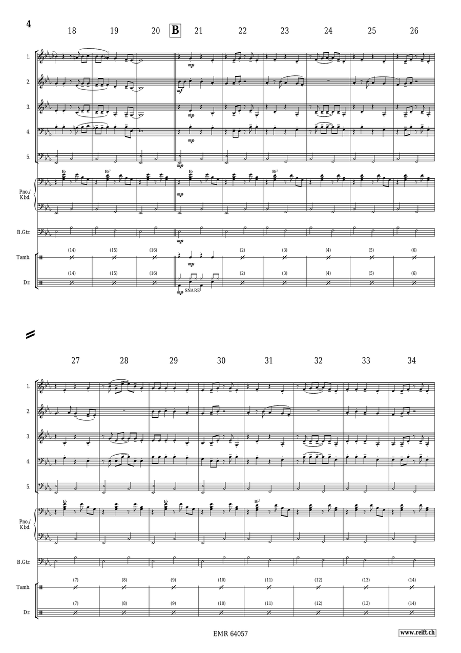 Noël en Calèche Noël en Calèche Brass Quintet scores gallery preview page 4
