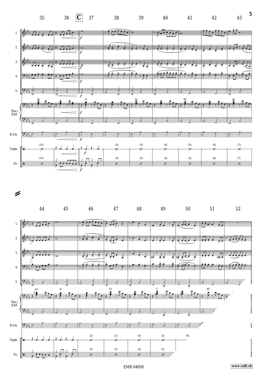 Noël en Calèche Noël en Calèche Woodwind Quintet scores gallery preview page 5