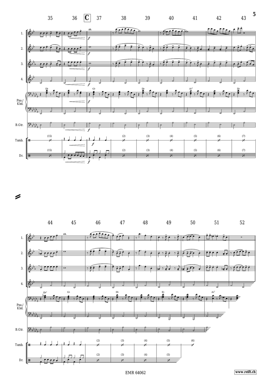 Noël en Calèche Noël en Calèche Saxophone Quartet scores gallery preview page 5
