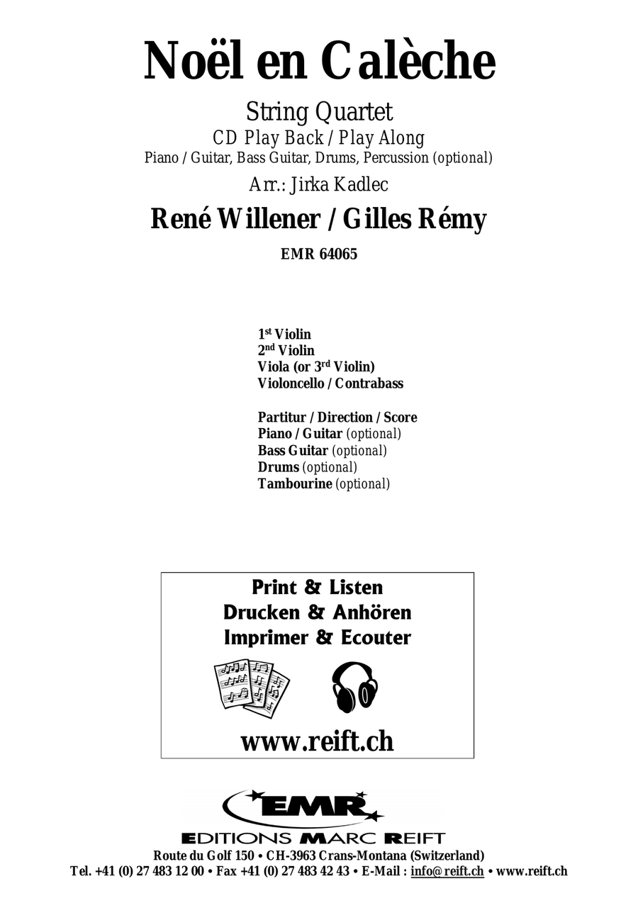 Noël en Calèche Noël en Calèche String Quartet scores gallery preview page 2