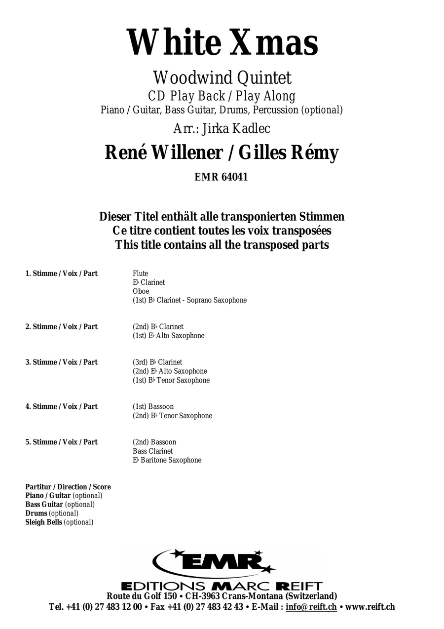 White Xmas White Xmas Woodwind Quintet scores gallery preview page 2